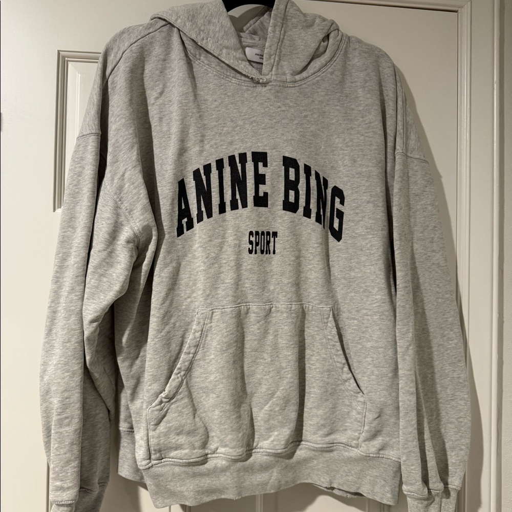 Anine Bing hoodie Harvey in heather grey